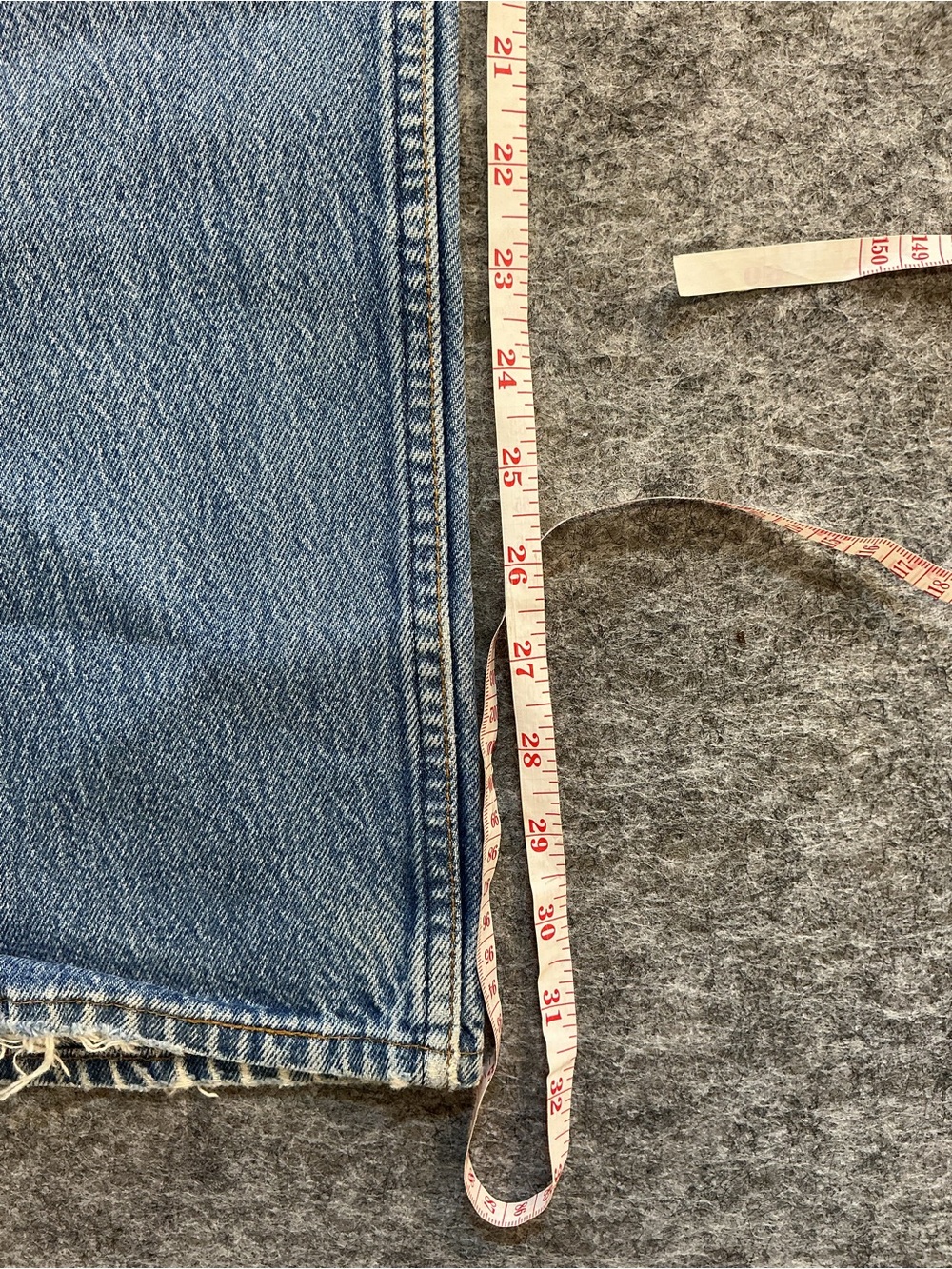 VINTAGE MADE IN USA 100% Cotton Levi 501 Light Blue Men's Straight-Leg Jeans - Picture 2 of 7